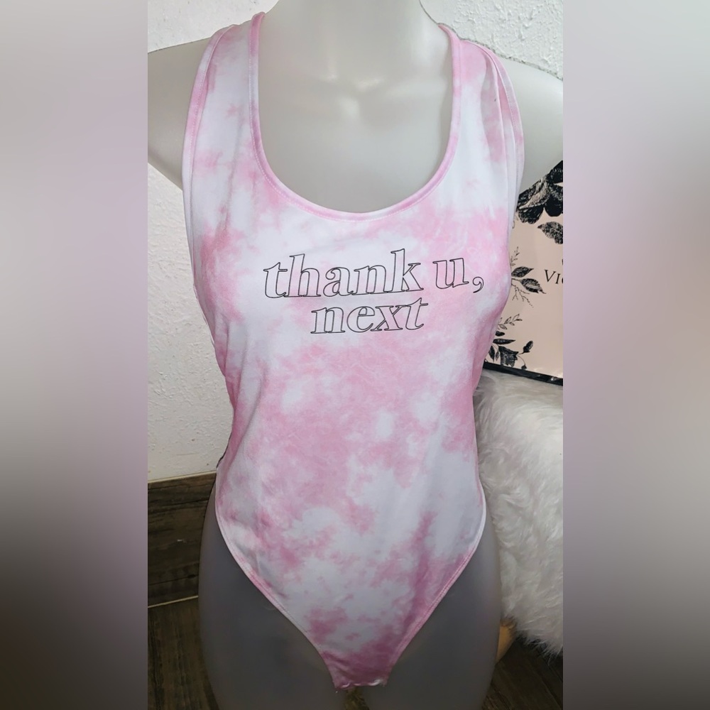 RARE 2019 Ariana Grande Pink tie dye One piece bathing suit